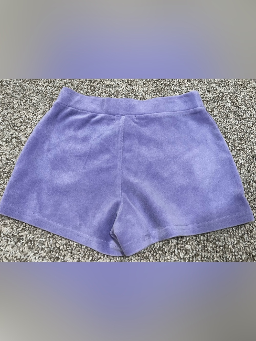 Haute Hippie Kids Style Purple Velour Hoodie & Shorts Set Girls Size 6 - Picture 4 of 8